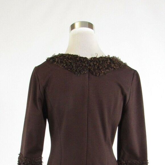 Chetta B brown 3/4 sleeve sheath dress 4 - Picture 8 of 8